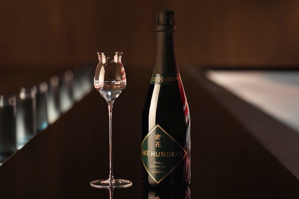 Japanese Sake Brand “SAKE HUNDRED” Collaborates with Gucci Giardino to Release Limited-Edition Sparkling Sake “MIKKA”