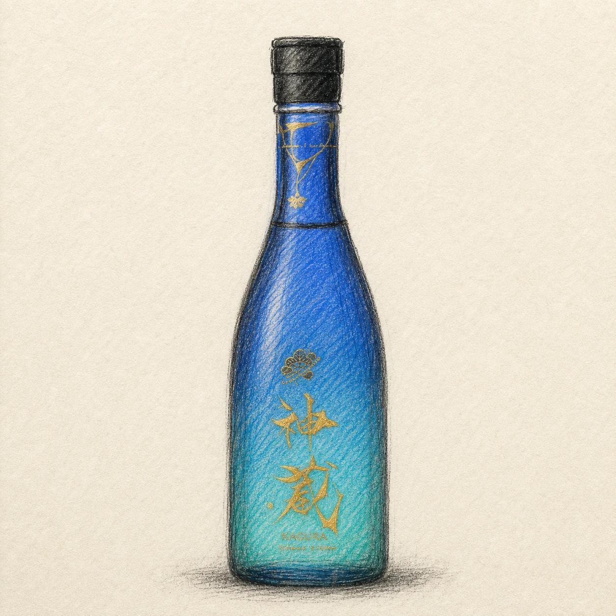 KAGURA Junmai Midnight Blue Non-filter Nama-Genshu
