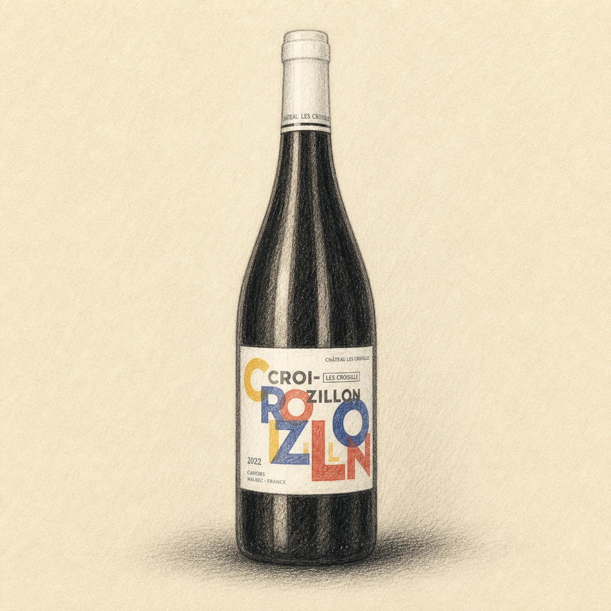 CHATEAU LES CROISILLE Le Croizillon 2022 bottle illustration