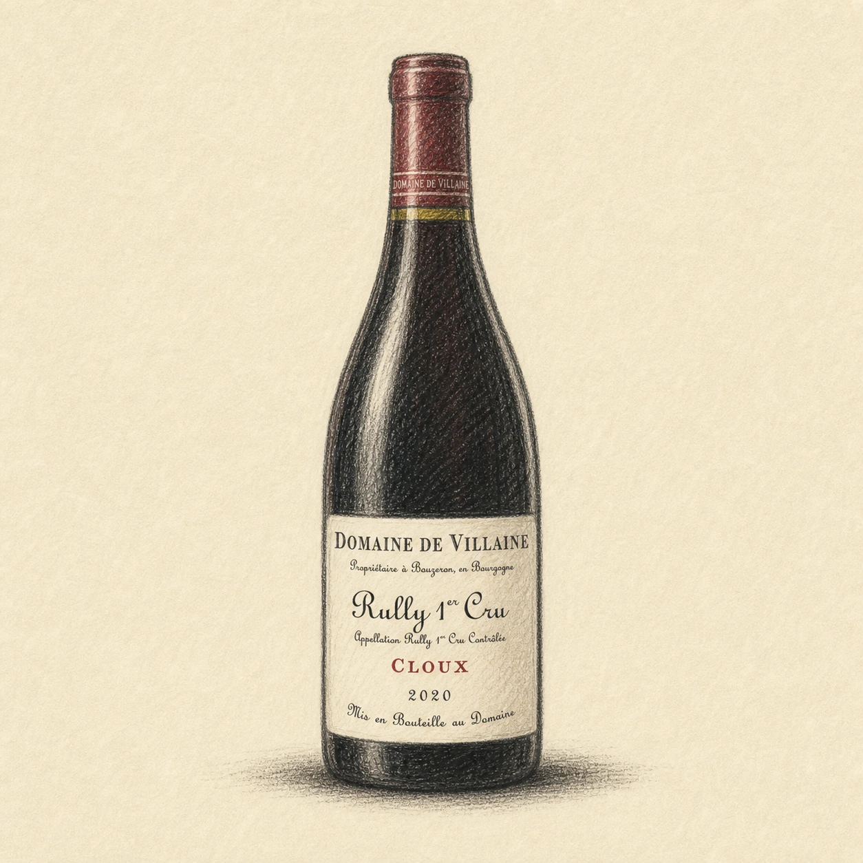 DOMAINE DE VILLAINE Rully 1er Cru Cloux Rouge 2020