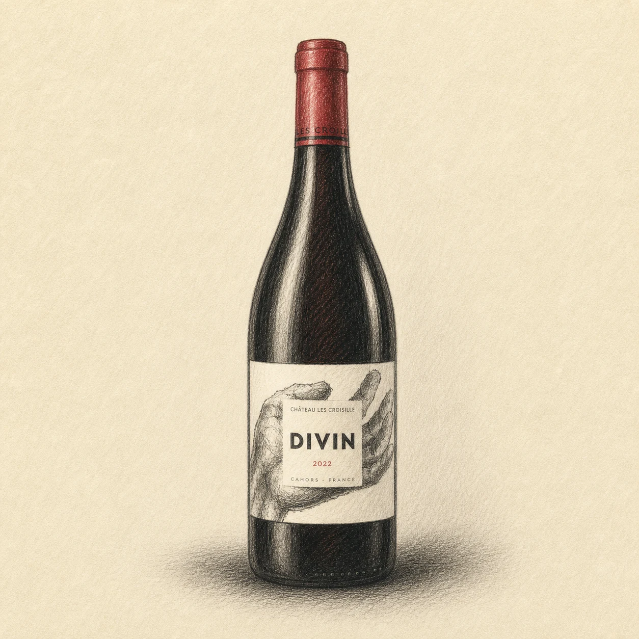 CHATEAU LES CROISILLE Divin 2022 bottle illustration