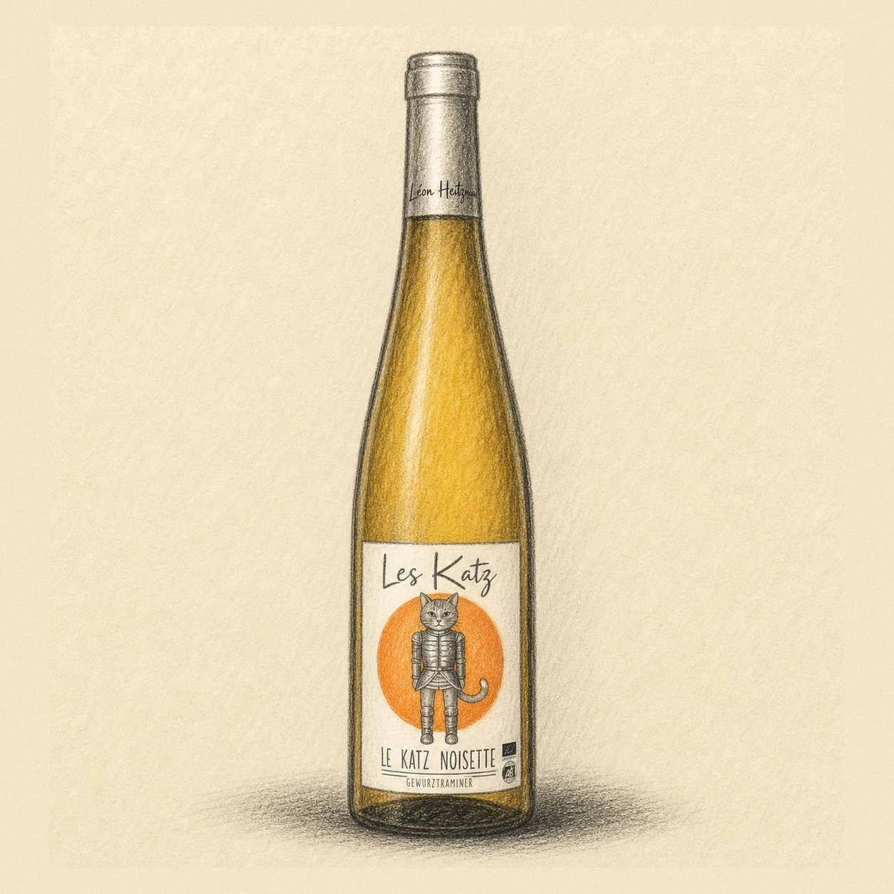 LE KATZ NOISETTE Gewurztraminer 2022 bottle illustration