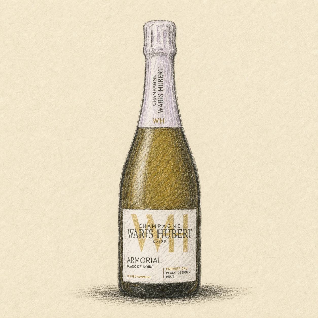 Waris-Hubert Armorial Blanc de Noirs Brut NV bottle illustration