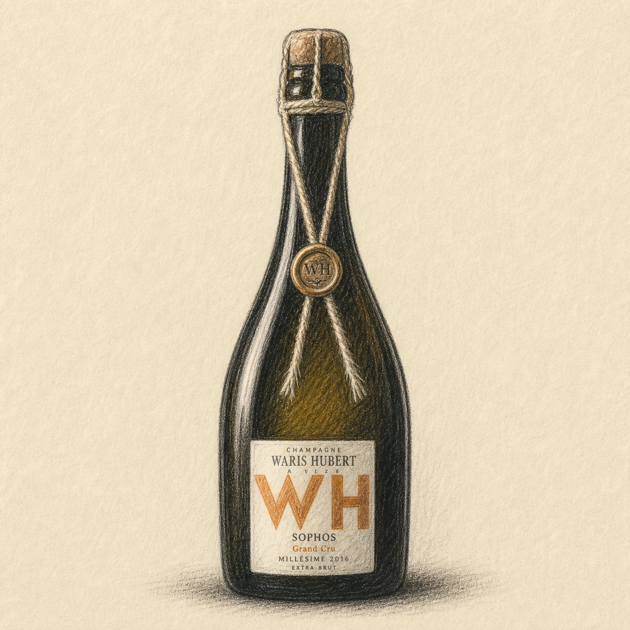 Waris-Hubert Sophos Grand Cru Blanc de Blancs Extra-Brut Millésime 2016 bottle illustration