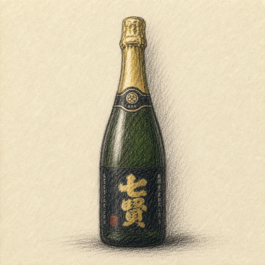 SHICHIKEN Mori no kanade matured in the Hakushu cask Sparkling-sake