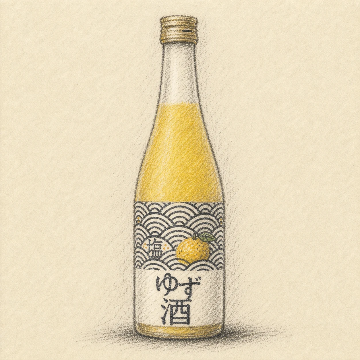 Shio Yuzu bottle illustration