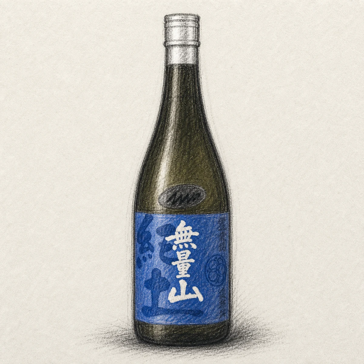 KID Muryozan Junmai-Ginjo bottle illustration
