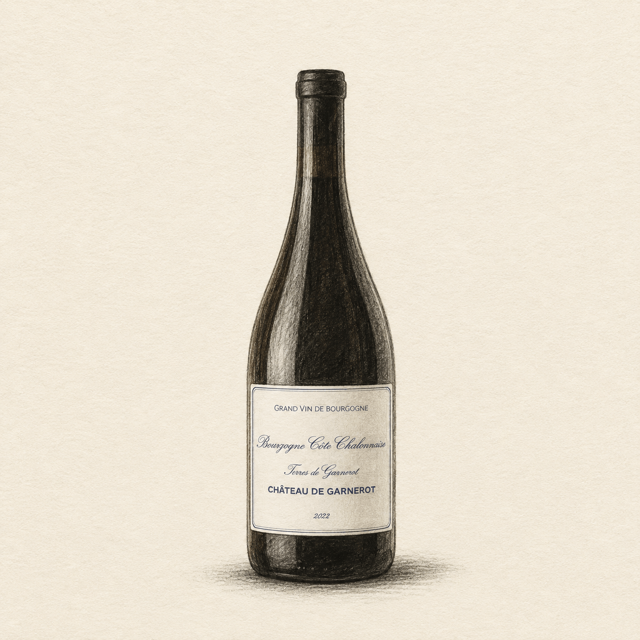 Terres de Garnerot、Bourgogne Côte Chalonnaise 2022年のボトルイラスト