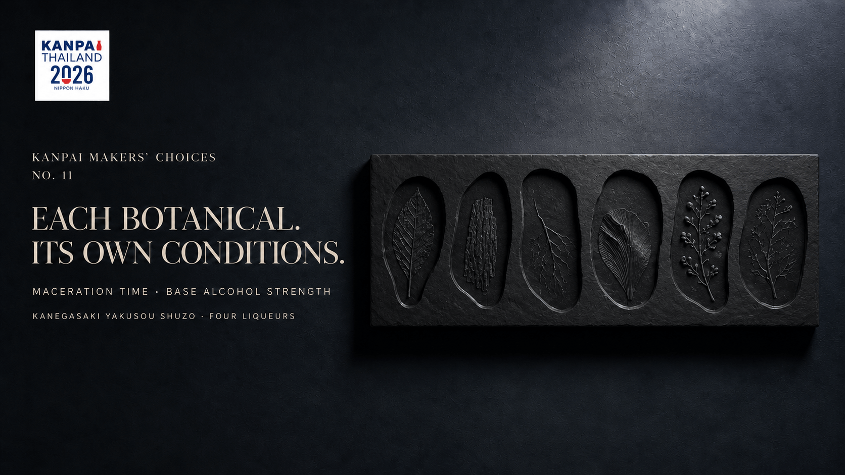 KANPAI Makers’ Choices No.11 — เวลาแช่สกัดและระดับแอลกอฮอล์ของสุราตั้งต้นที่ Kanegasaki Yakusou Shuzo