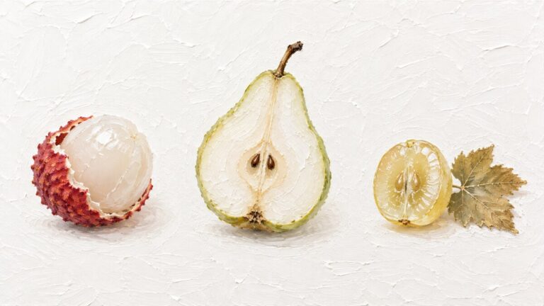 Three Fruits in the Same White