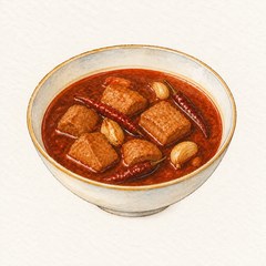 A watercolor illustration of Vindaloo