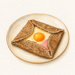 A watercolor illustration of Galette