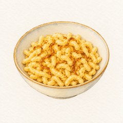 A watercolor illustration of Spätzle