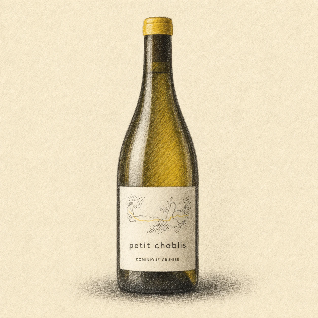 DOMAINE GRUHIER Petit Chablis Bio 2023 bottle illustration