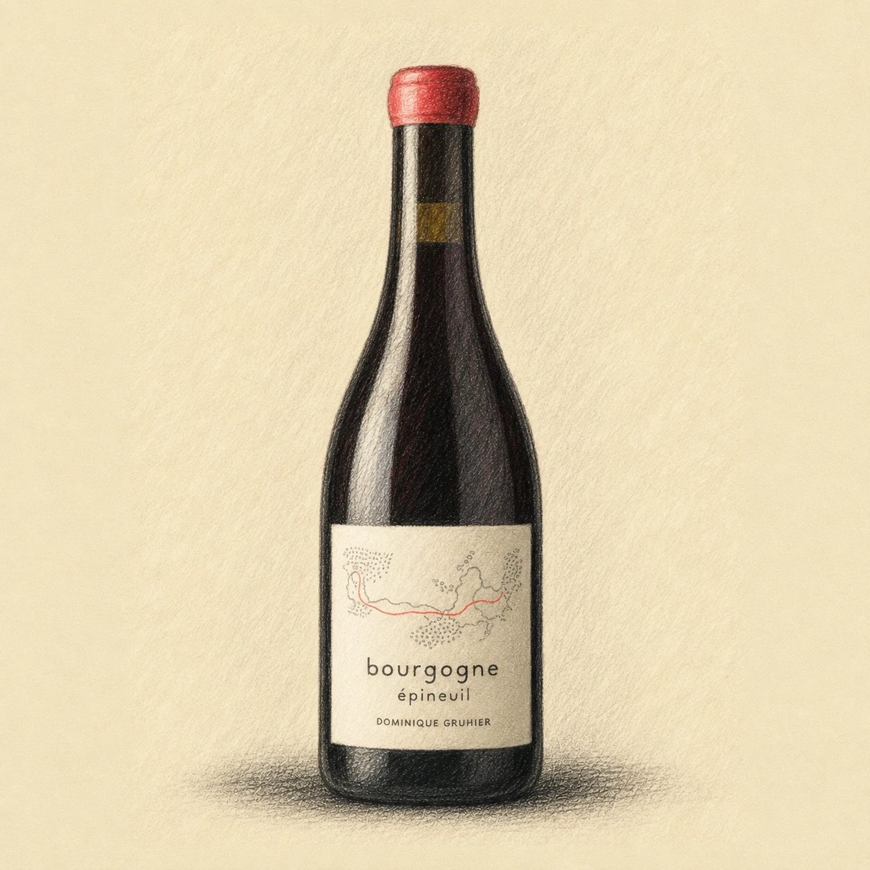 DOMAINE GRUHIER Bourgogne Epineuil 2023 bottle illustration