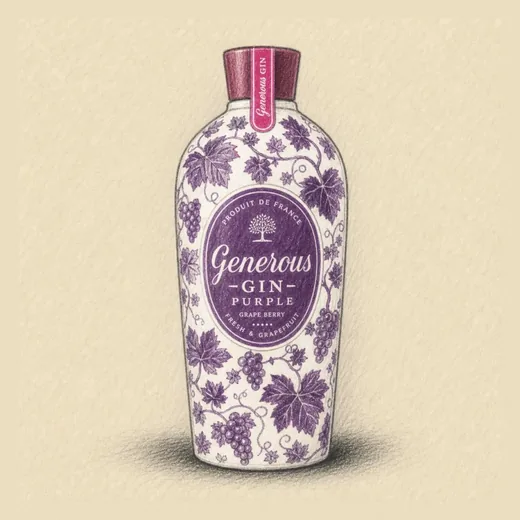GENEROUS Aromatic Craft Gin Purple