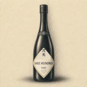 Charcoal sketch of the bottle: NIKO