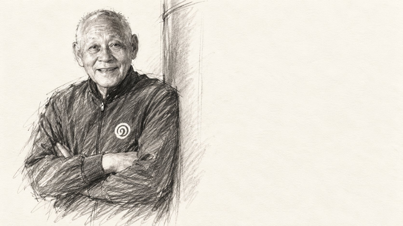 Pencil illustration of toji Naohiko Noguchi