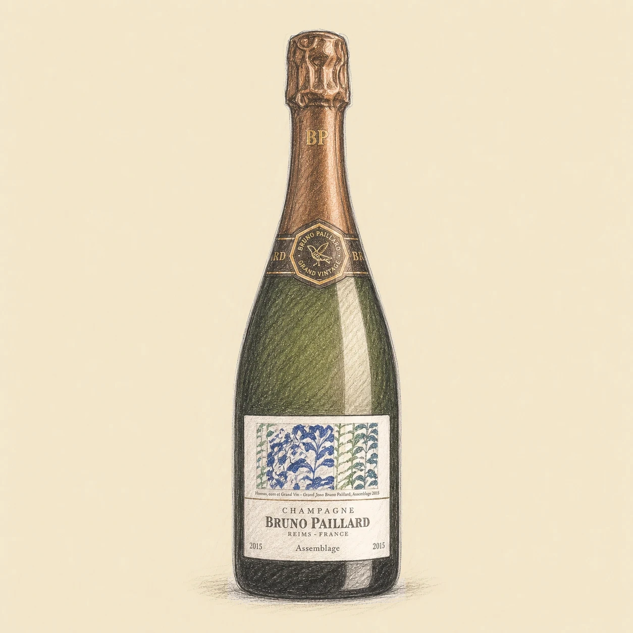 ภาพวาดขวด BRUNO PAILLARD Assemblage Extra-Brut 2015