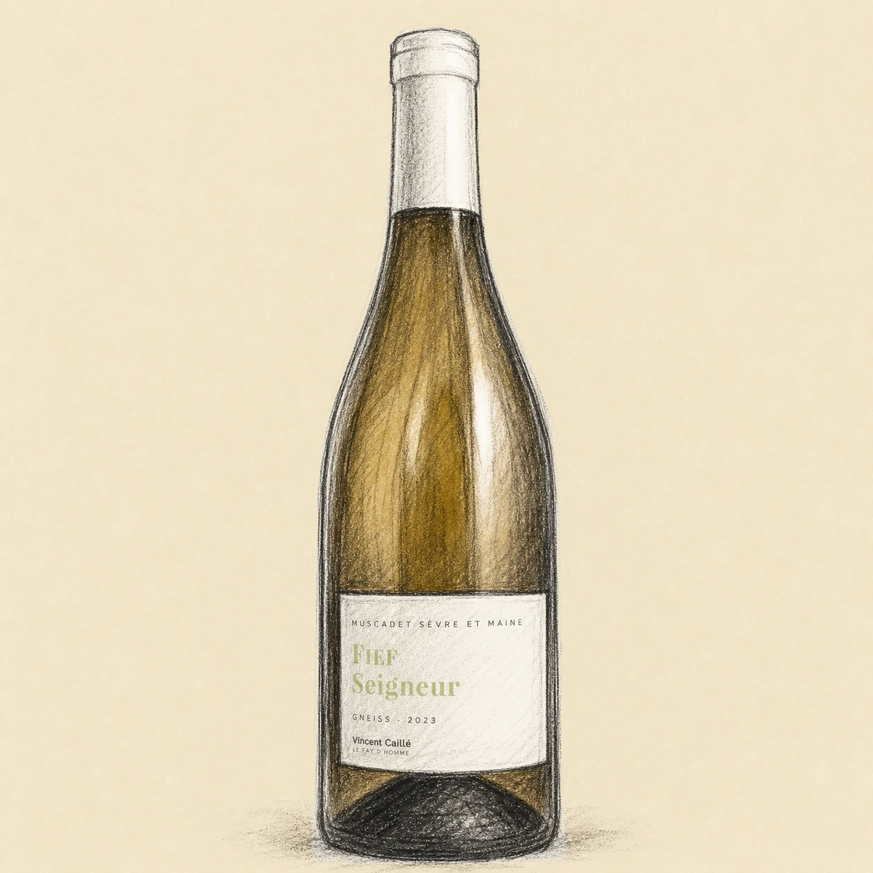 LE FAY D'HOMME Fief Seigneur 2023 bottle illustration