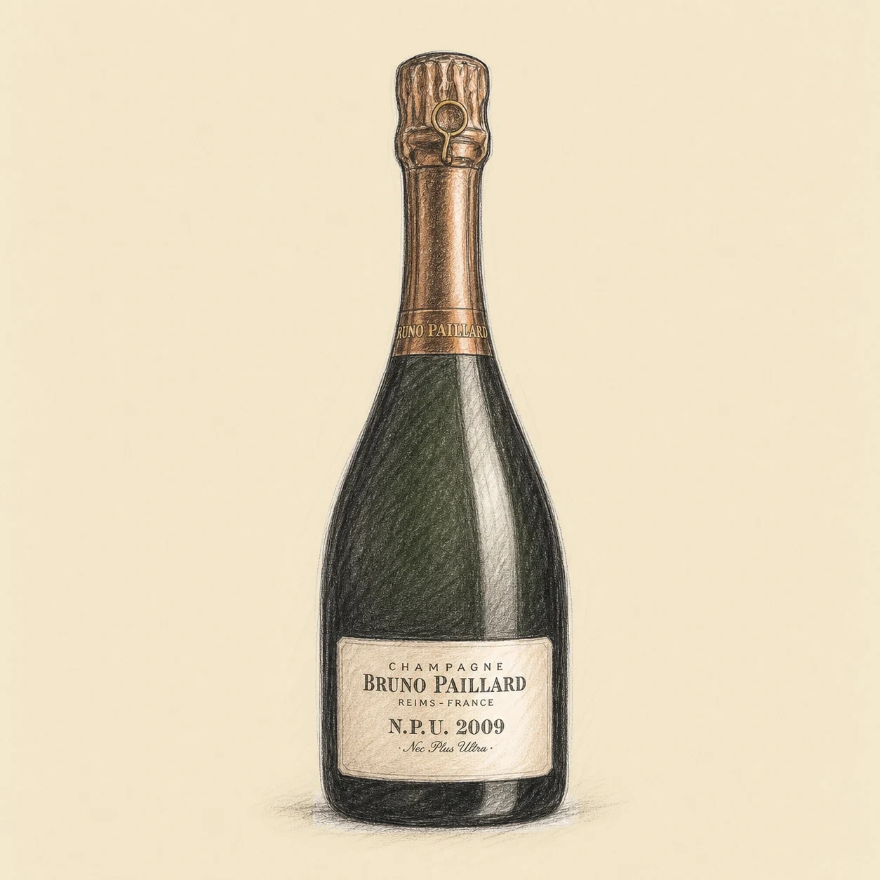 ภาพวาดขวด BRUNO PAILLARD N.P.U. 2009