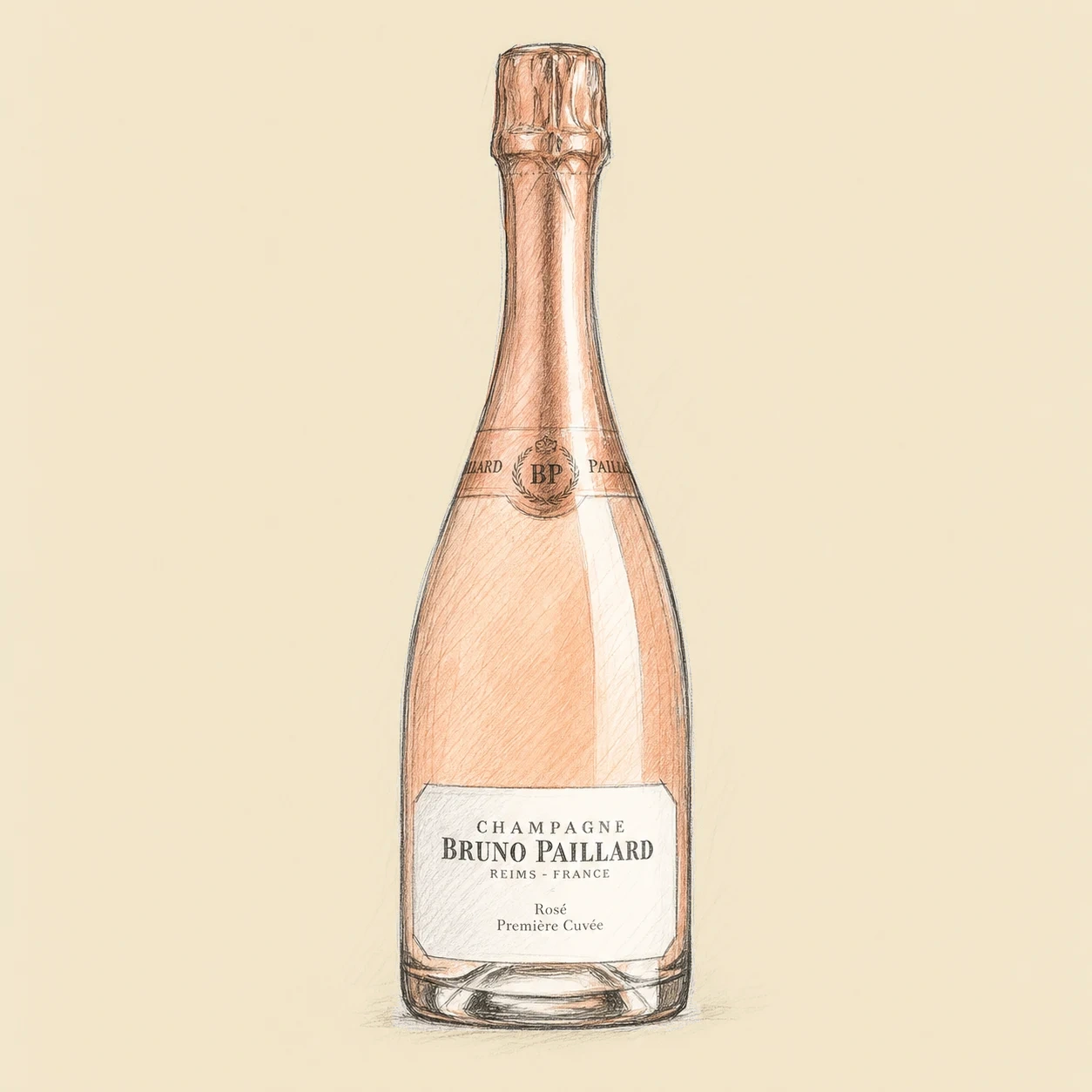 BRUNO PAILLARD Rosé Première Cuvéeのボトルイラスト